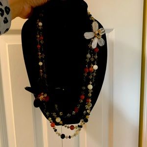 Floral Crystal Statement Necklace